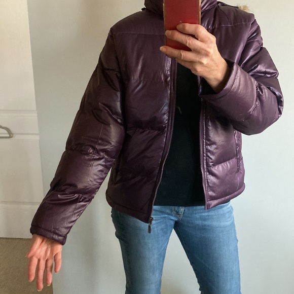 Purple Hooded Puffer Jacket - Picture 6 of 11